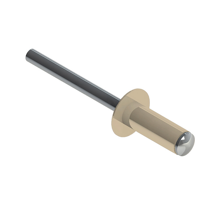 Заклёпка вытяжная Daxmer 3,2х8,0 RAL 1015 (1000шт) нерж/нерж