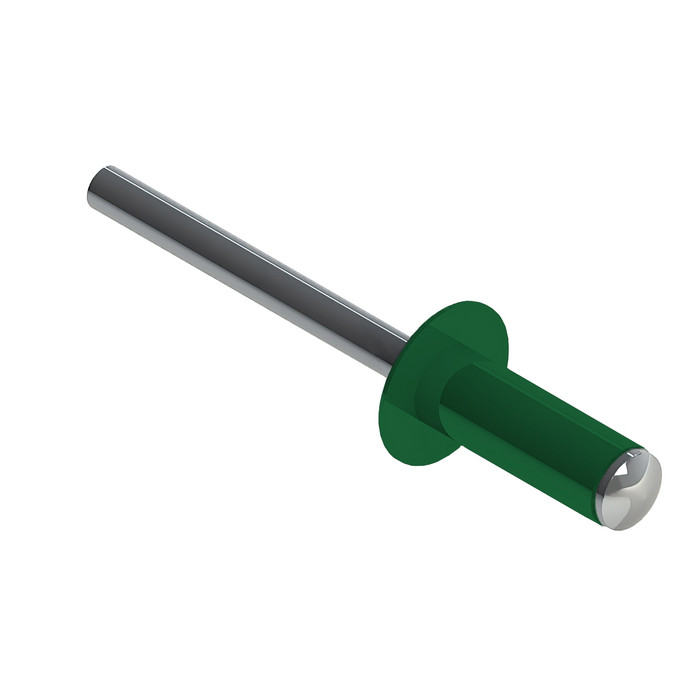 Заклёпка вытяжная Daxmer 3,2х8,0 RAL 6029 (1000 шт) сталь/сталь