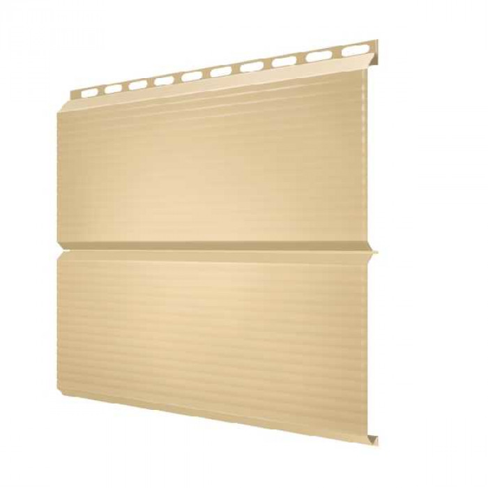 Металлический сайдинг Grand Line ЭкоБрус 0.45 мм Gofr PE с пленкой RAL 1014 слоновая кость